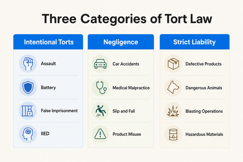 The three types of torts