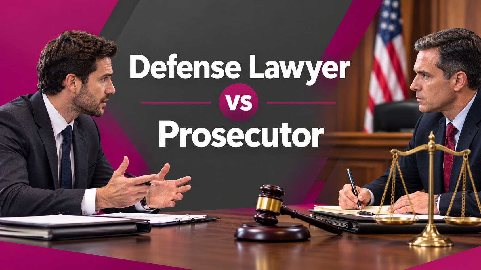 Defense Lawyer vs Prosecutor